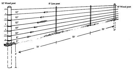 Seven-wire vertical electric fence